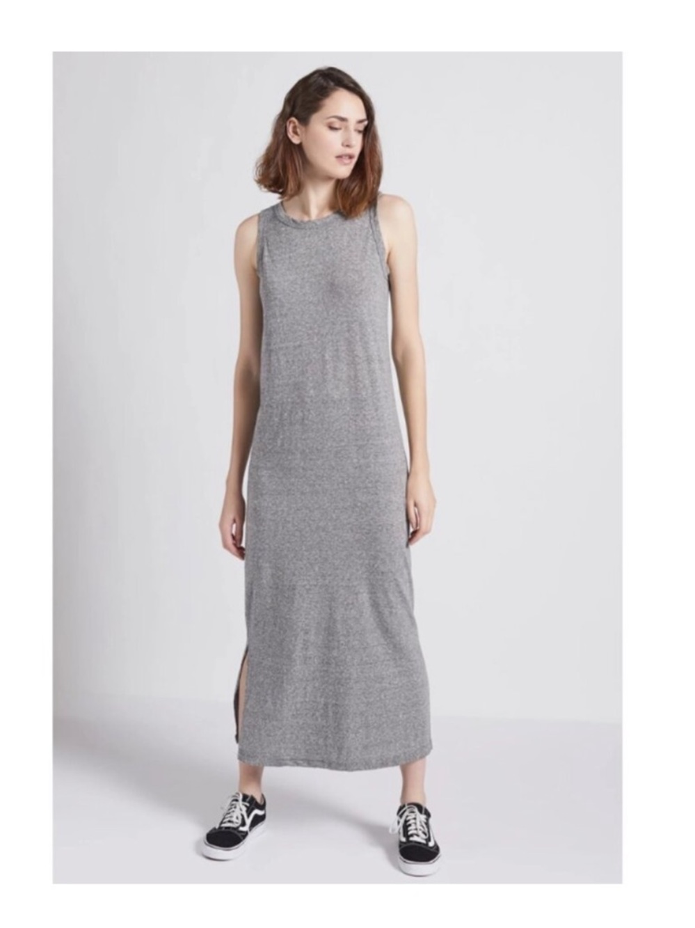Current/Elliott Heather Gray Sleeveless Maxi Tank Dress Nordstrom